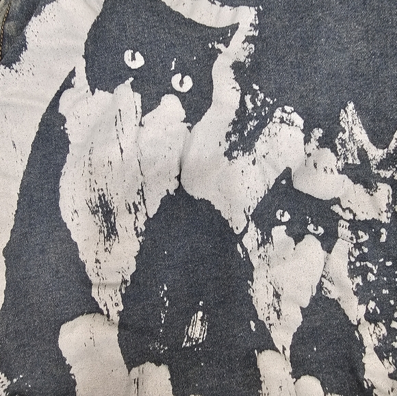 Stretchy Denim Kitty Cat Skirt - Picture 3 of 7